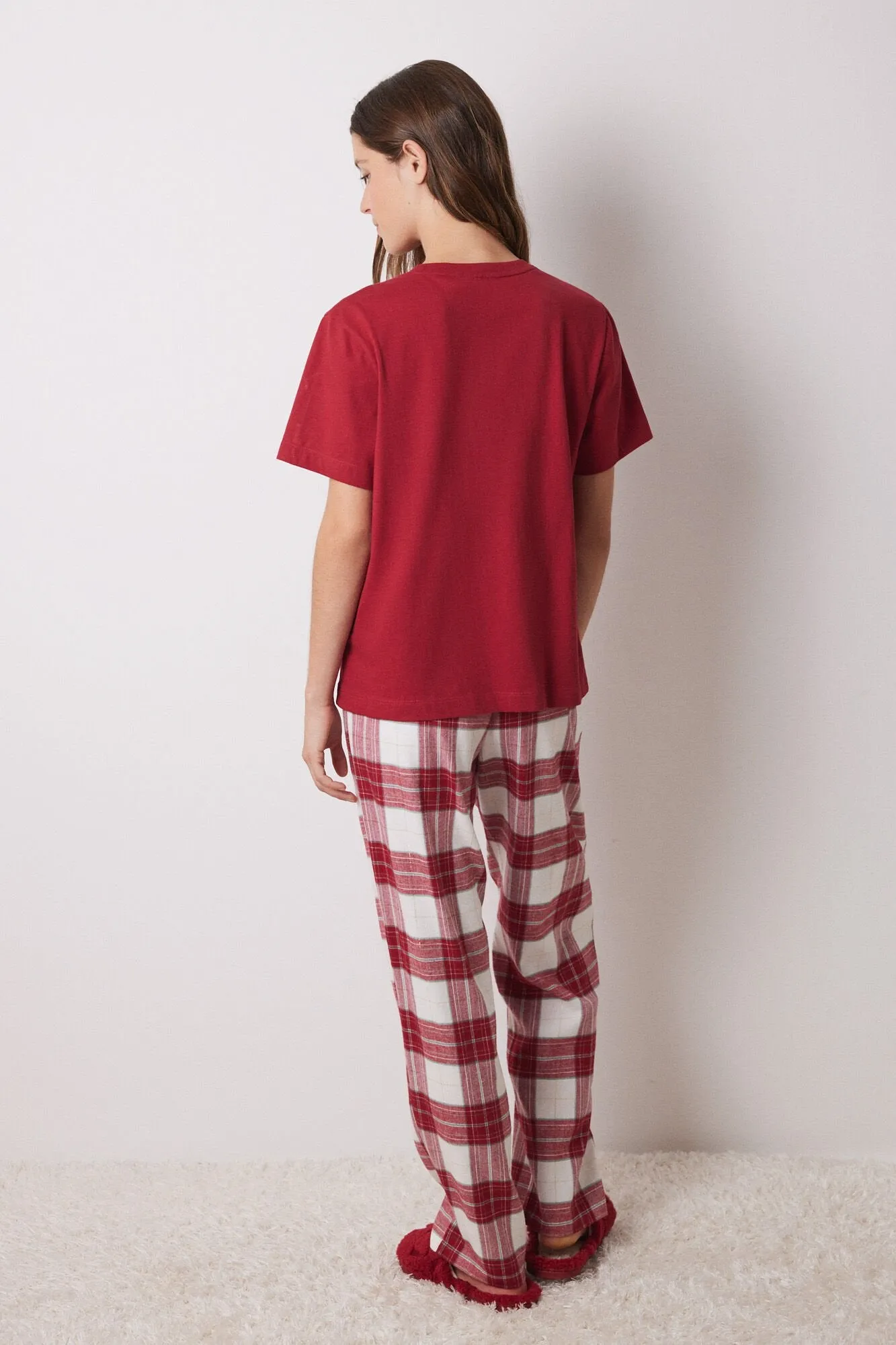 100% cotton Minnie checkered pajamas