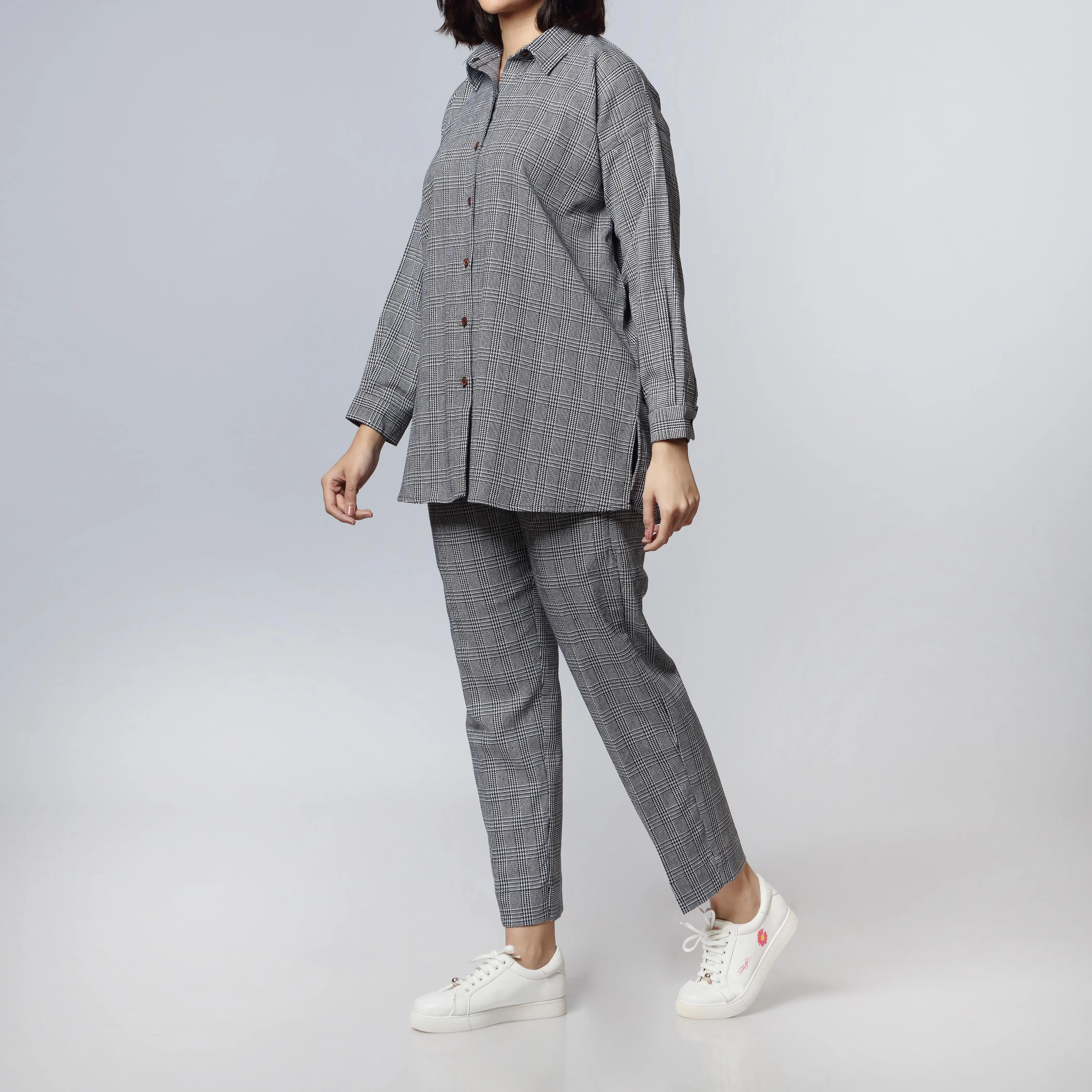 2PC- Flannel Checkered Shirt & Trouser PW2336