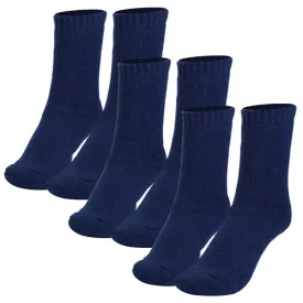 3 Pairs Men Warm Wool Socks Soft Cozy Winter Thermal Socks For Men Thick Heat-Trapping Moisture Wicking Socks Indoor Outdoor - Dark Blue