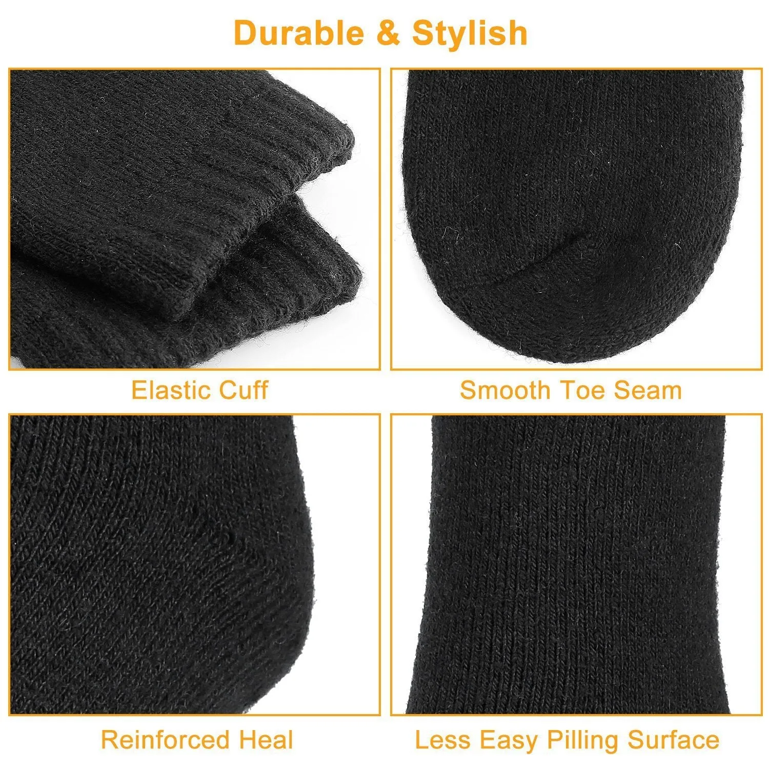 3-Pairs: Men Warm Wool Socks