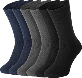 9 Pairs X Mens Heavy Duty Thermal Cotton Work Thick Winter Heated Crew Socks