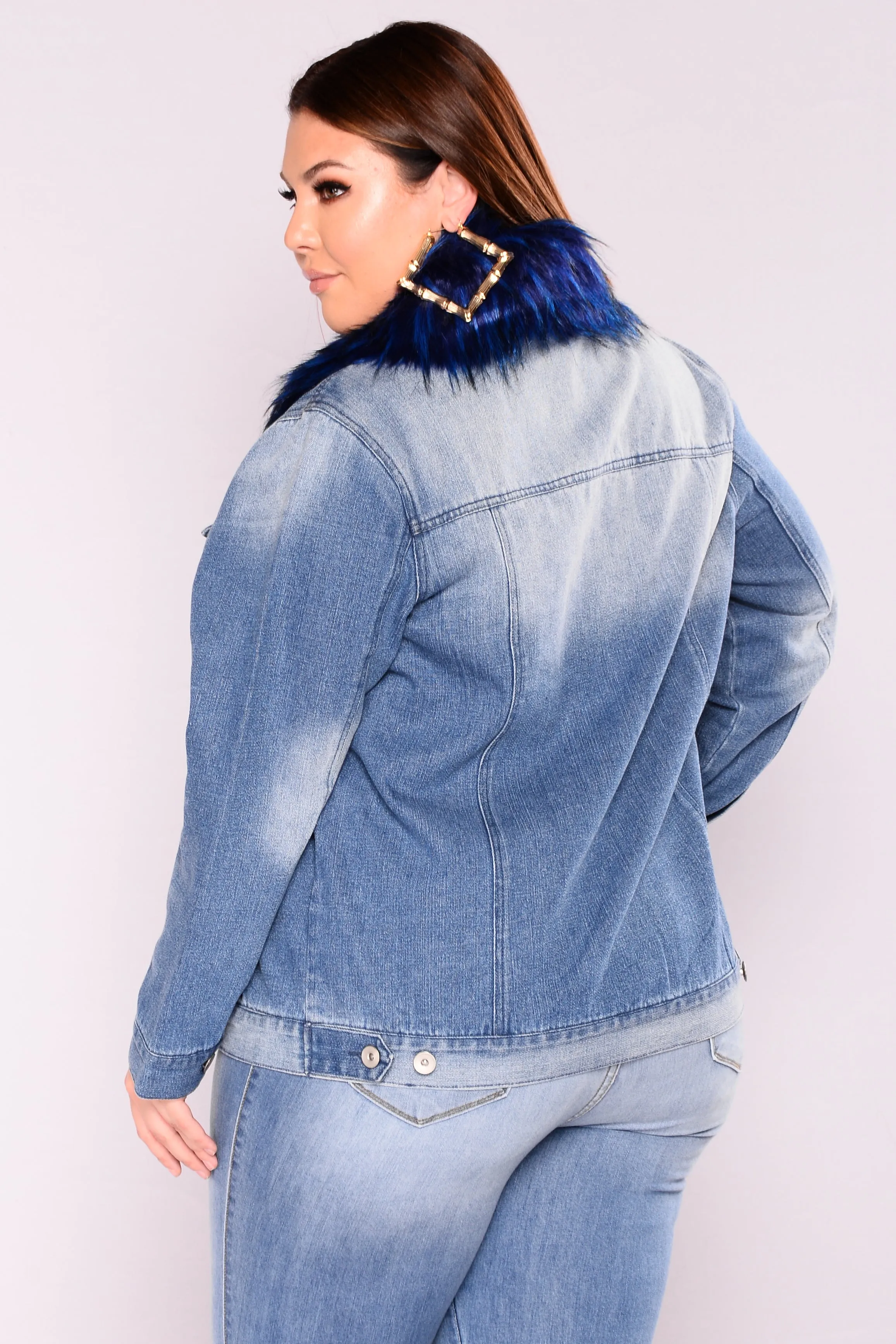 Alessandra Oversized Denim Jacket - MediumWash/Blue