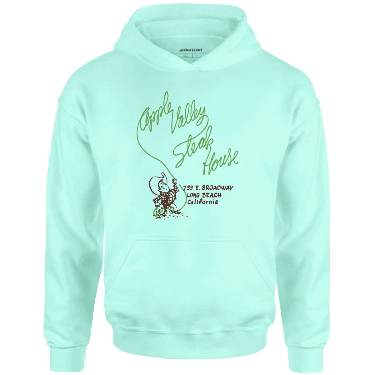 Apple Valley Steak House - Long Beach, CA - Vintage Restaurant - Unisex Hoodie