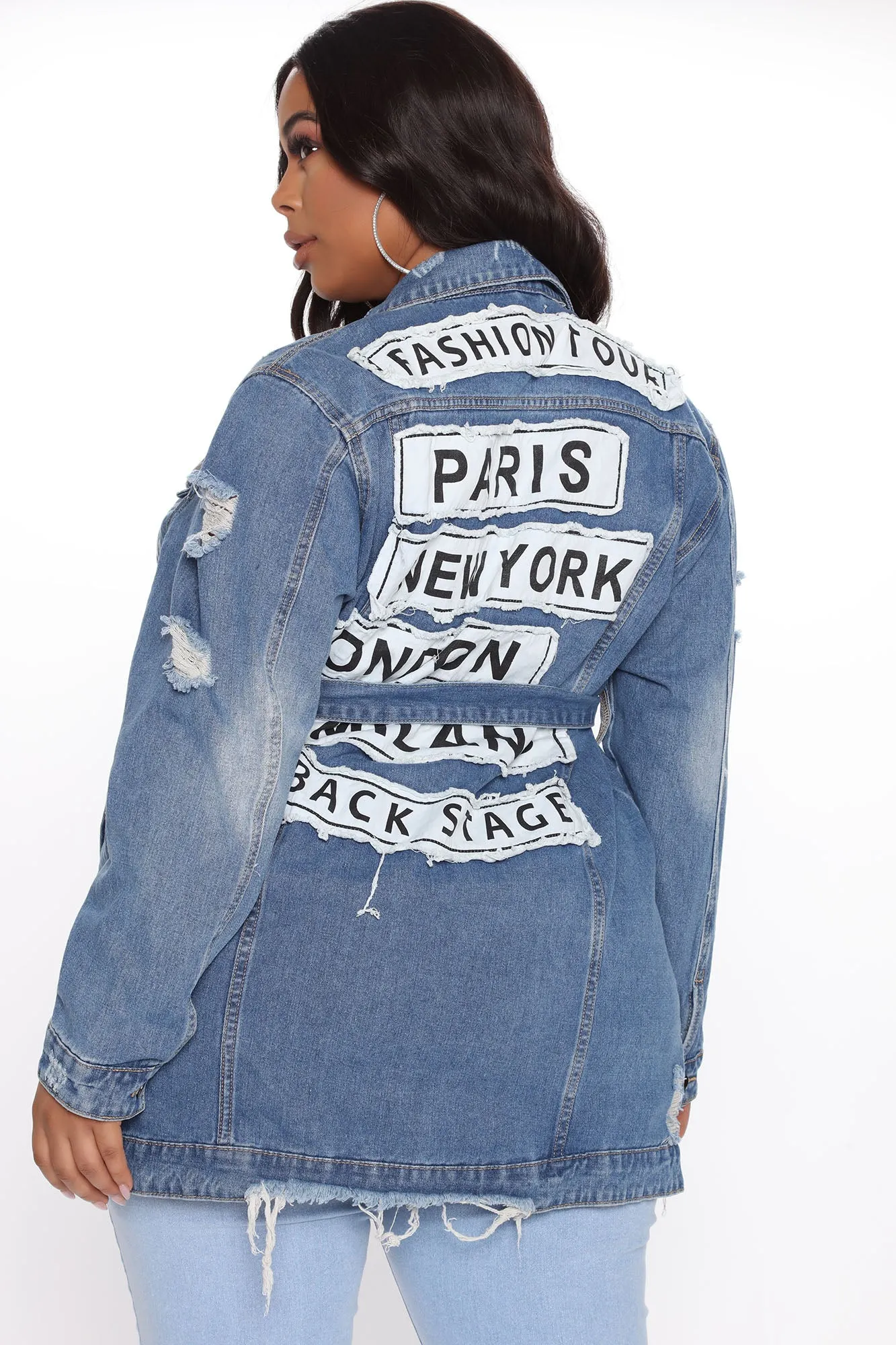 Back Stage Denim Trucker Jacket - Medium Wash