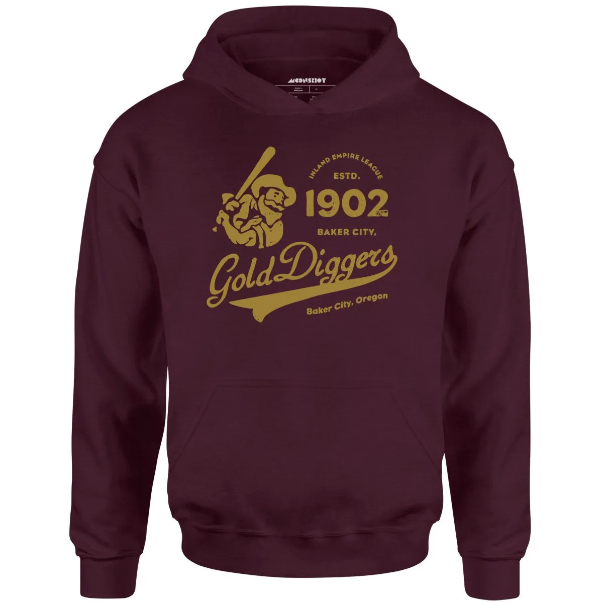 Baker City Gold Diggers - Oregon - Vintage Defunct Baseball Teams - Unisex Hoodie