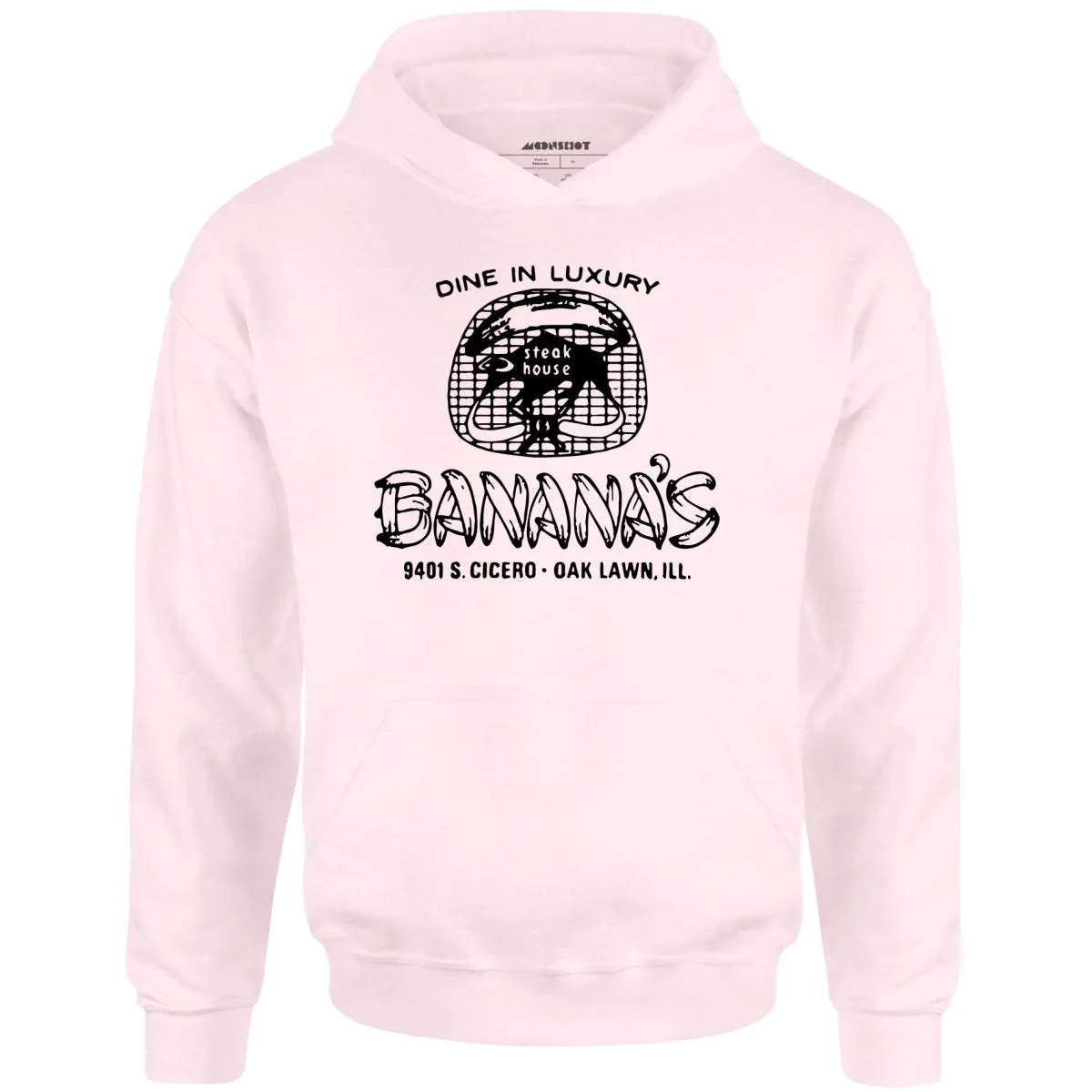 Banana's Steak House v2 - Oak Lawn, IL - Vintage Restaurant - Unisex Hoodie