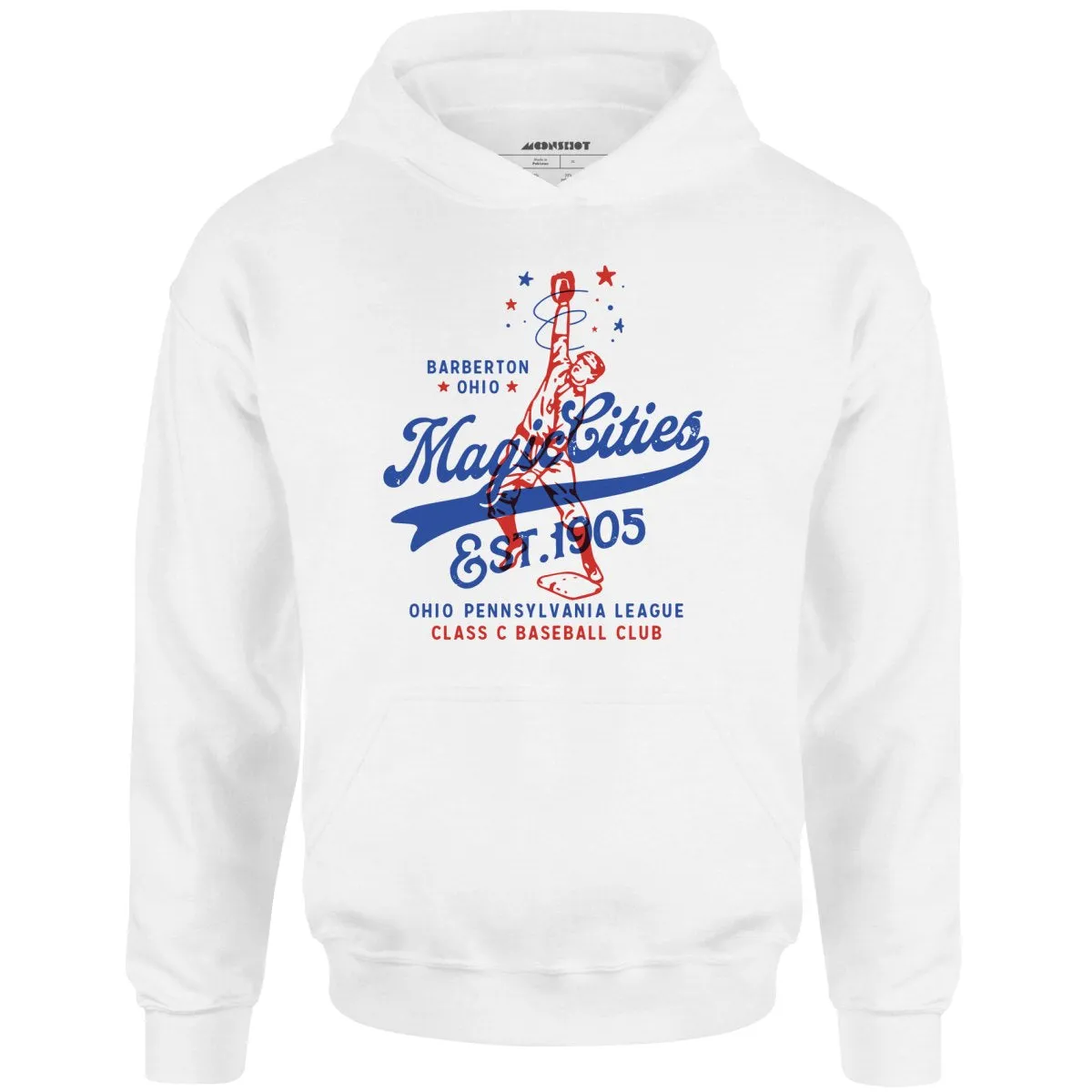 Barberton Magic Cities - Ohio - Vintage Defunct Baseball Teams - Unisex Hoodie