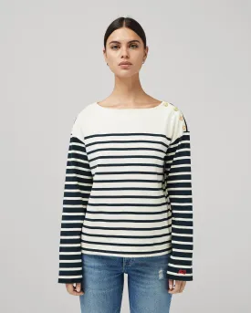 Bardot Stripe Long-Sleeve Top