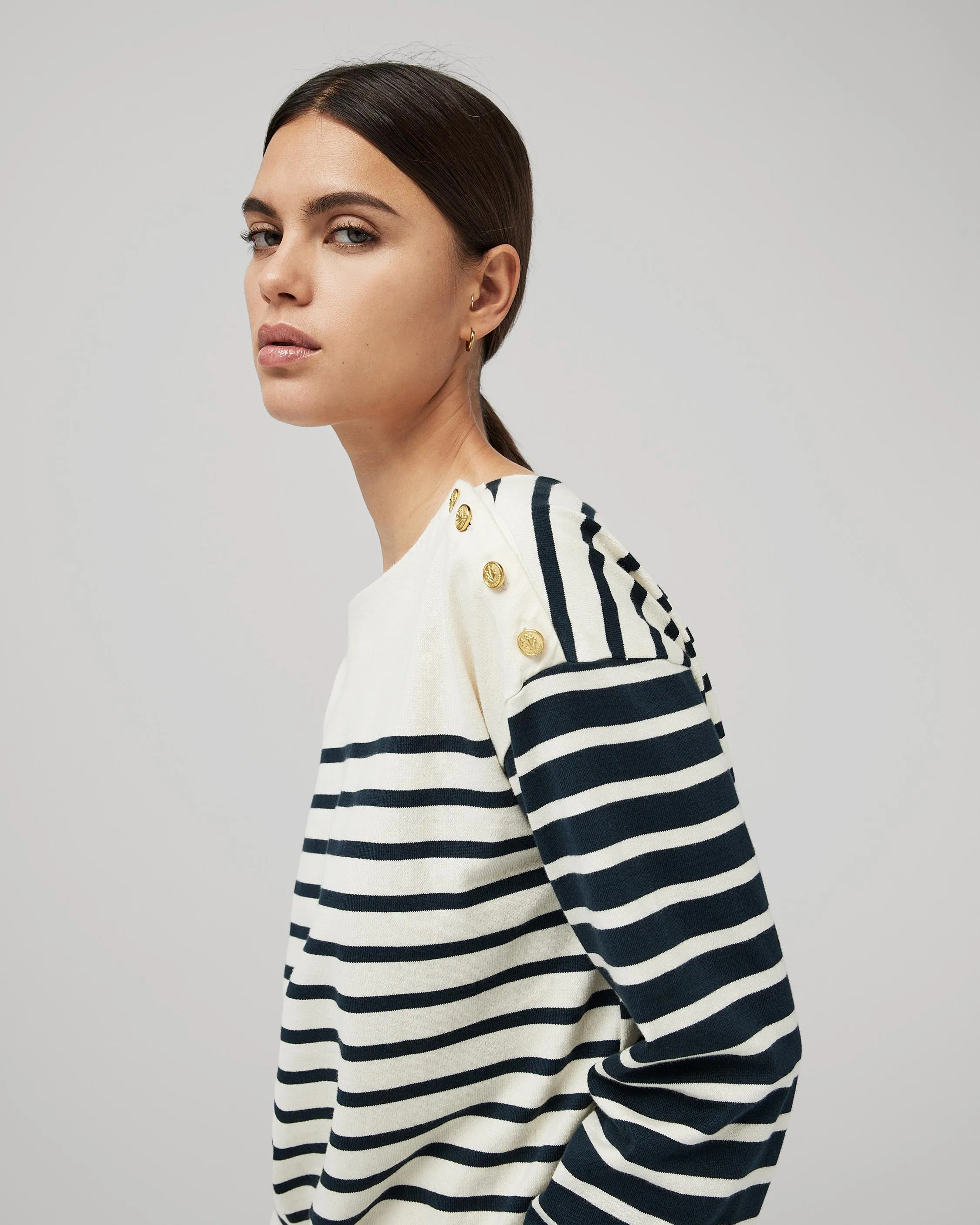 Bardot Stripe Long-Sleeve Top