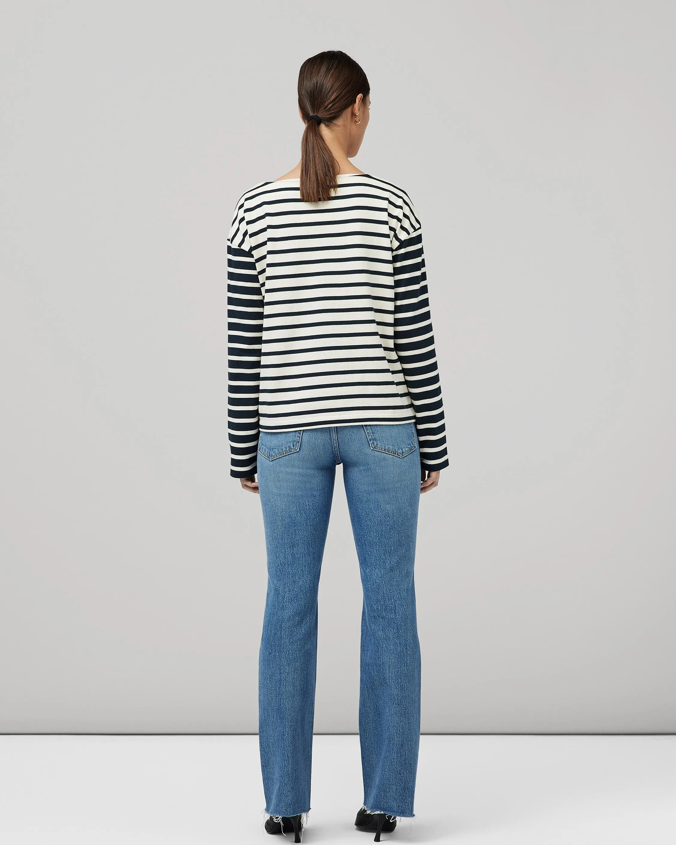 Bardot Stripe Long-Sleeve Top