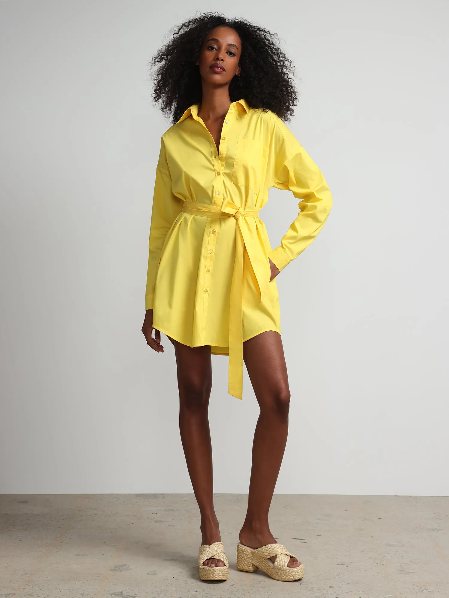 Belted Button-Down Madison Boyfriend Shirtdress