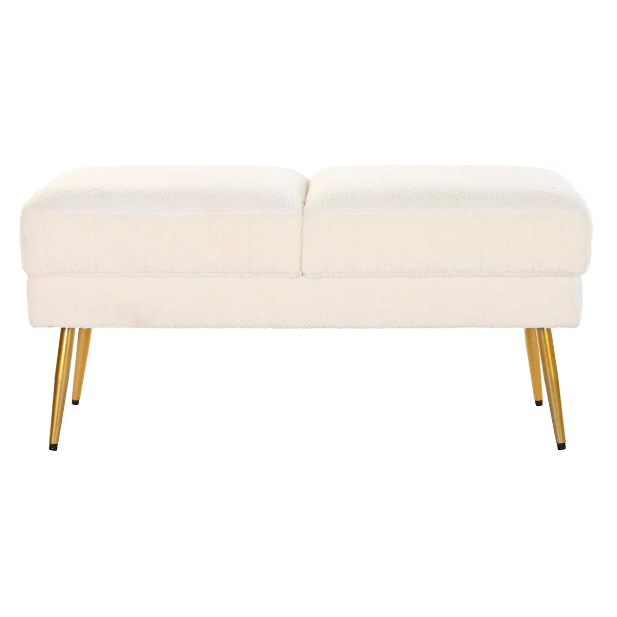 Bench DKD Home Decor 106 x 45 x 50 cm Golden Metal White