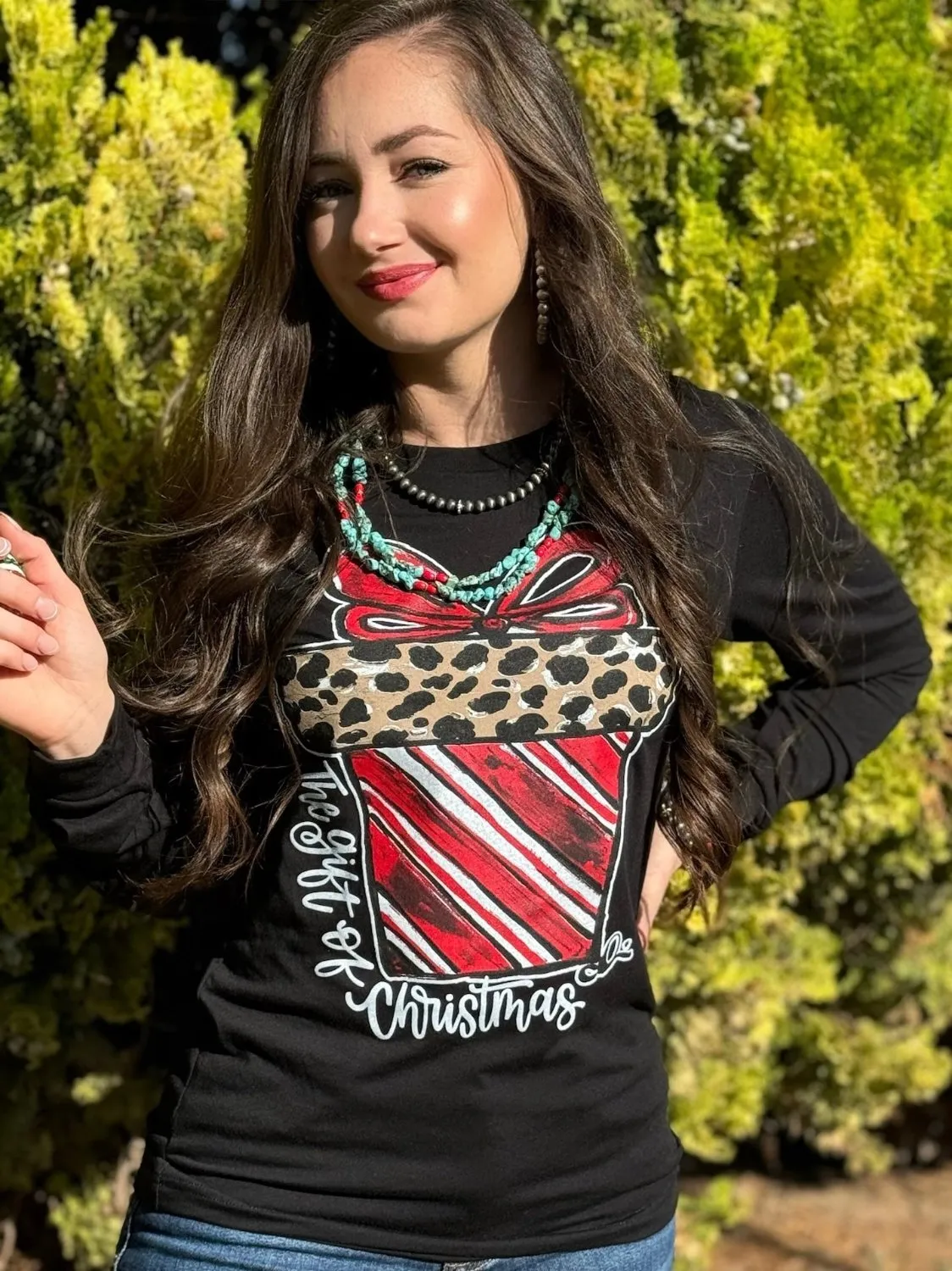 Callie's Candy Cane Present Tee by Texas True Threads