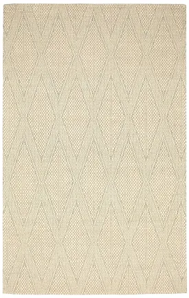 Chinook Handmade Wool Ivory Large Diamond Rug