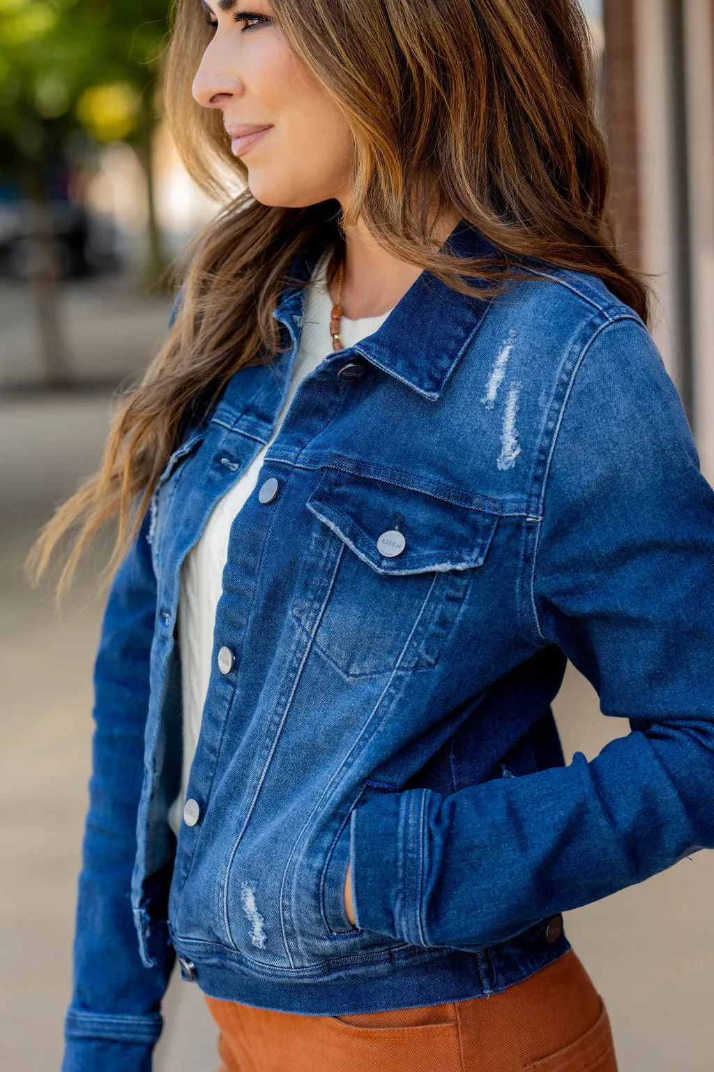 Classic Distressed Denim Jacket