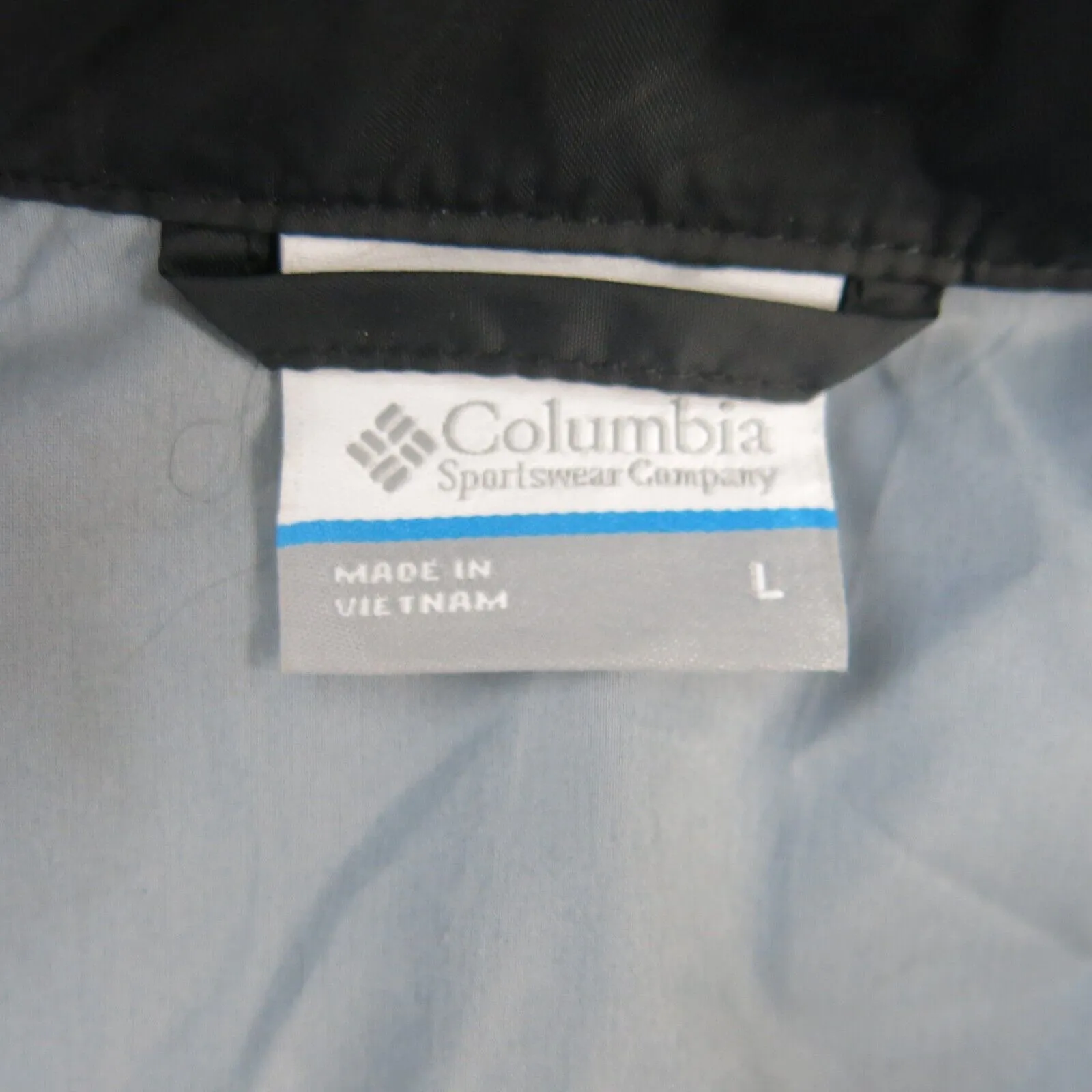 Columbia Jackets Women L Black Windbreaker Full Zip Lightweight Outdoors Parka