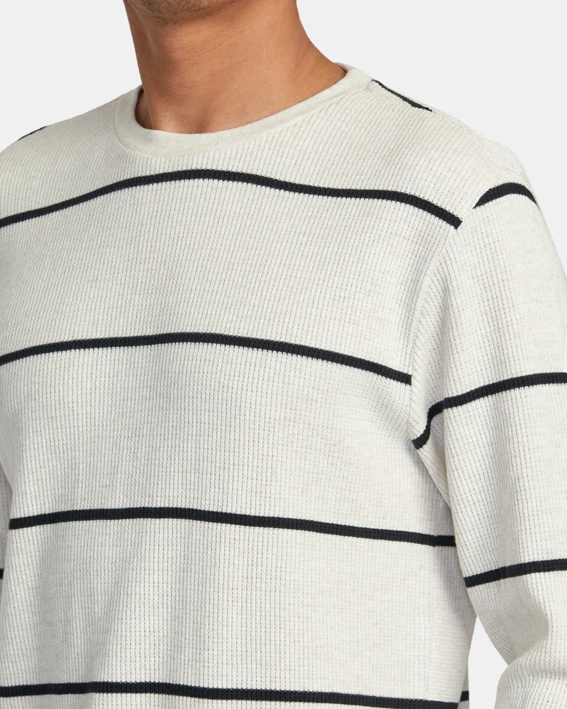 Day Shift Thermal Stripe Long Sleeve - Oatmeal