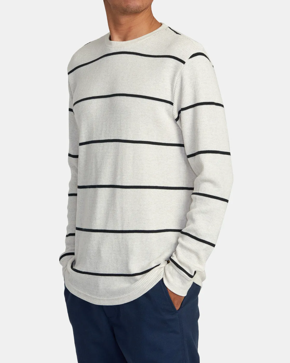 Day Shift Thermal Stripe Long Sleeve - Oatmeal