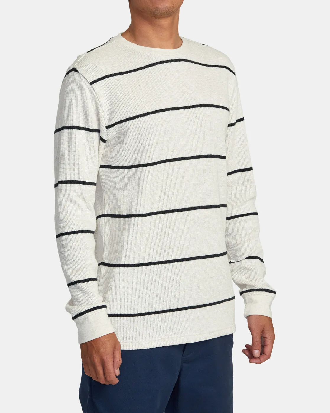 Day Shift Thermal Stripe Long Sleeve - Oatmeal