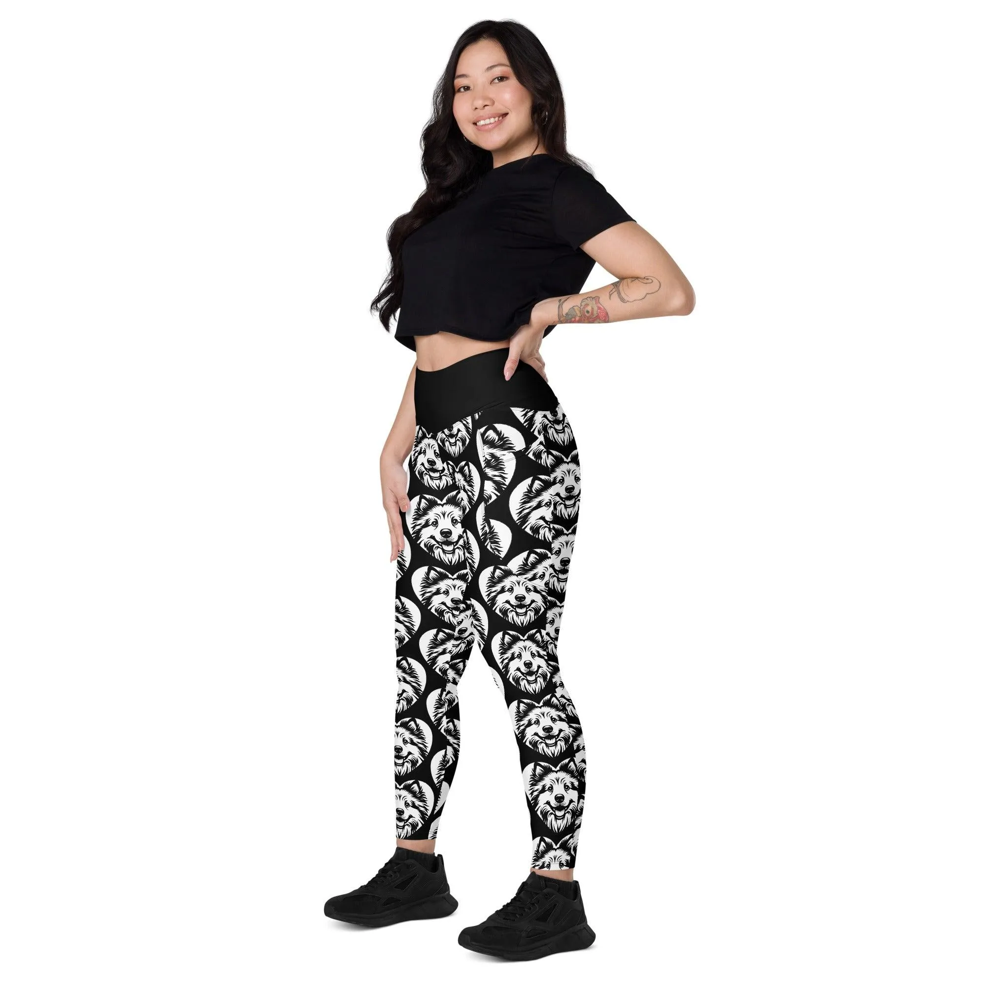 DOG BREED LEGGINGS with pockets - ICELANDIC SHEEPDOG - HERTTAHOUND