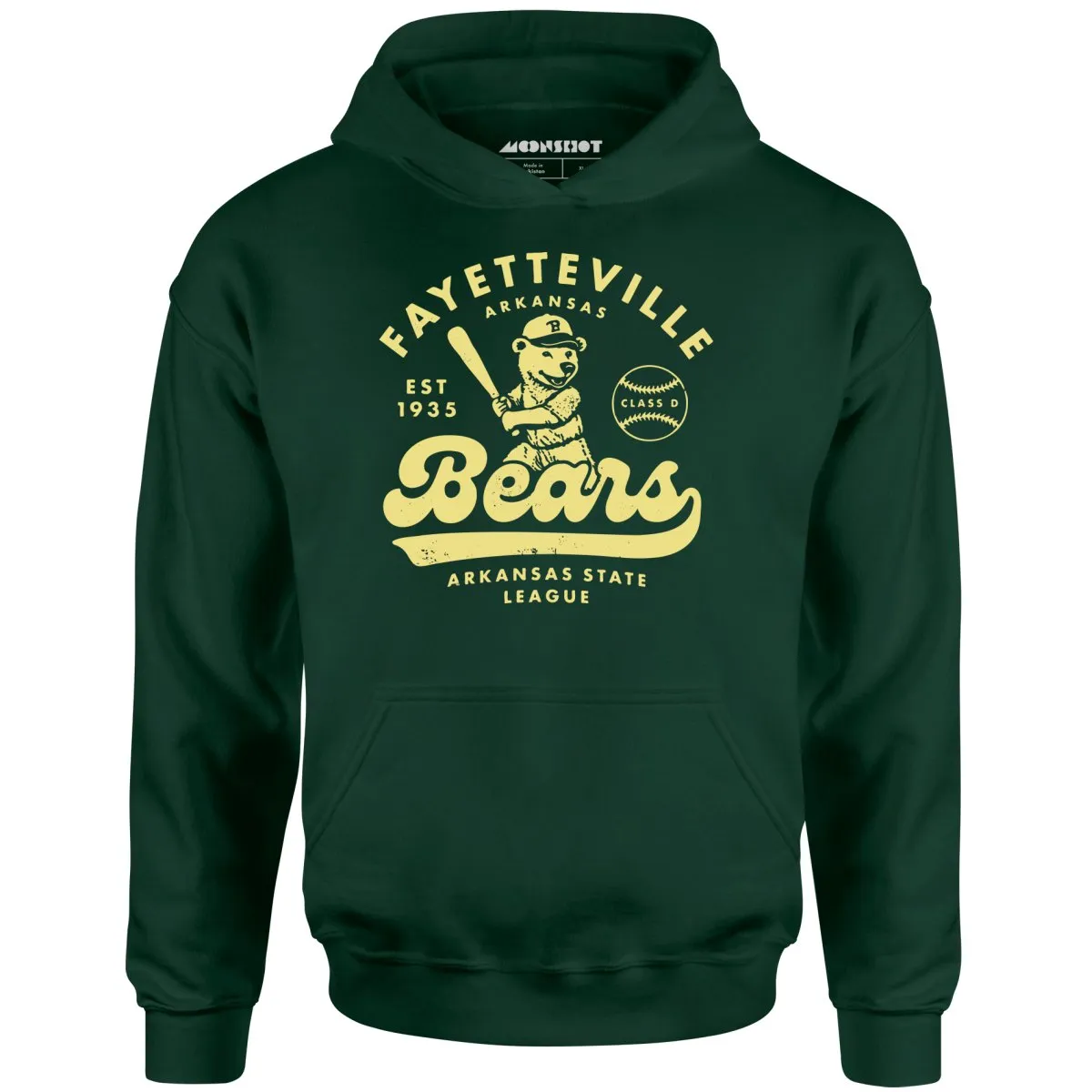 Fayetteville Bears - Arkansas - Vintage Defunct Baseball Teams - Unisex Hoodie