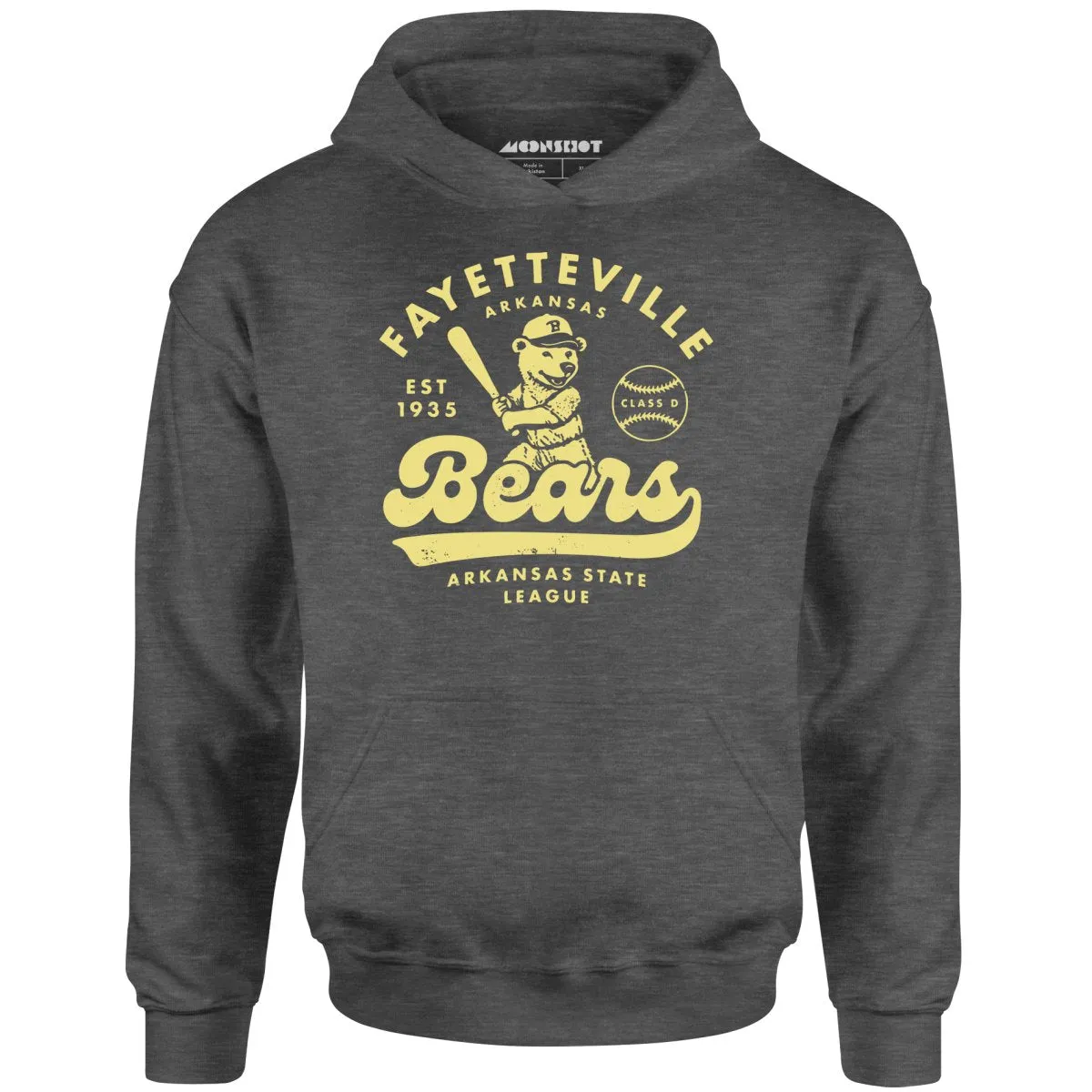 Fayetteville Bears - Arkansas - Vintage Defunct Baseball Teams - Unisex Hoodie