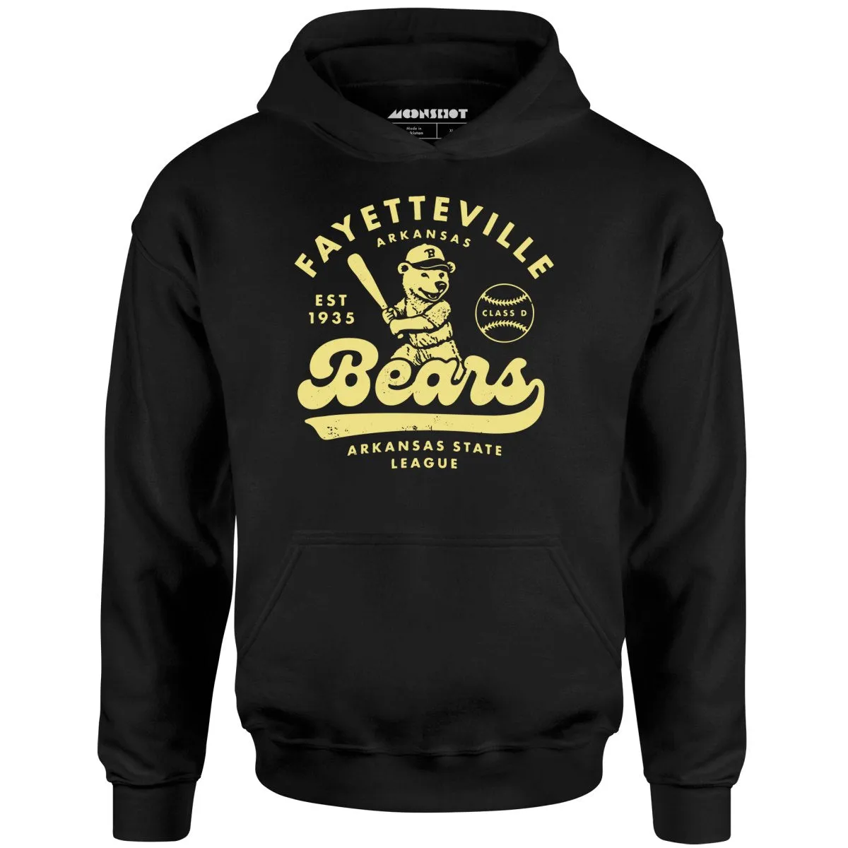 Fayetteville Bears - Arkansas - Vintage Defunct Baseball Teams - Unisex Hoodie