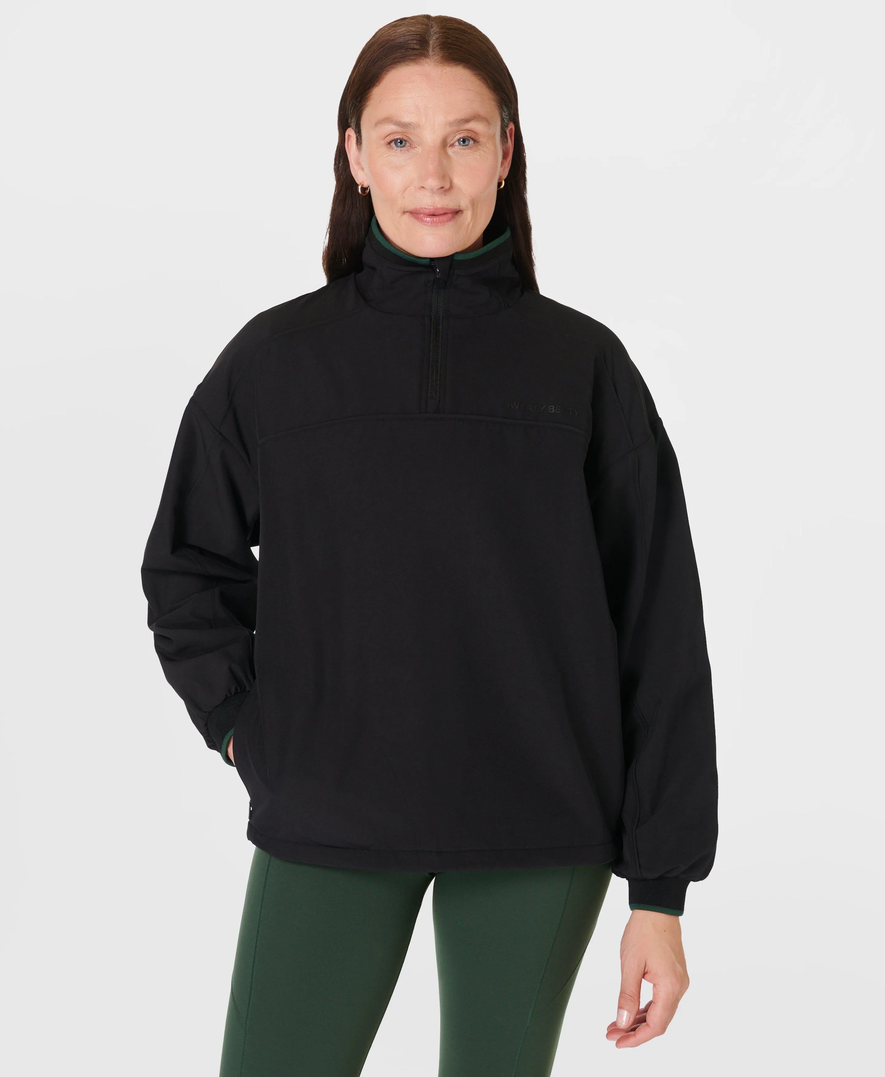 Fleece Lined Half Zip Sb9820 Black