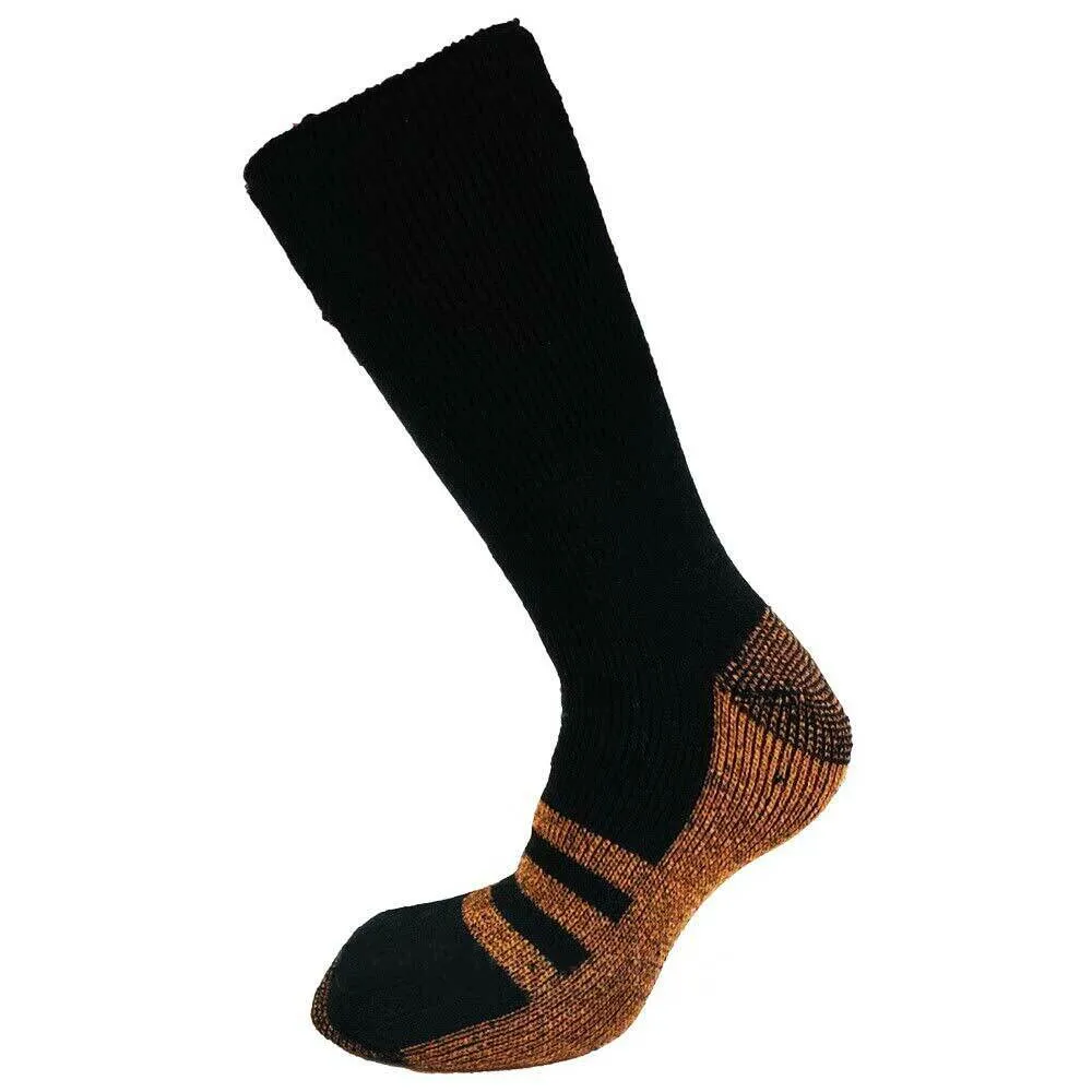 Goldstar Heated Copper Socks Black Athletic Relief Size: 9-15 (2 Pack)