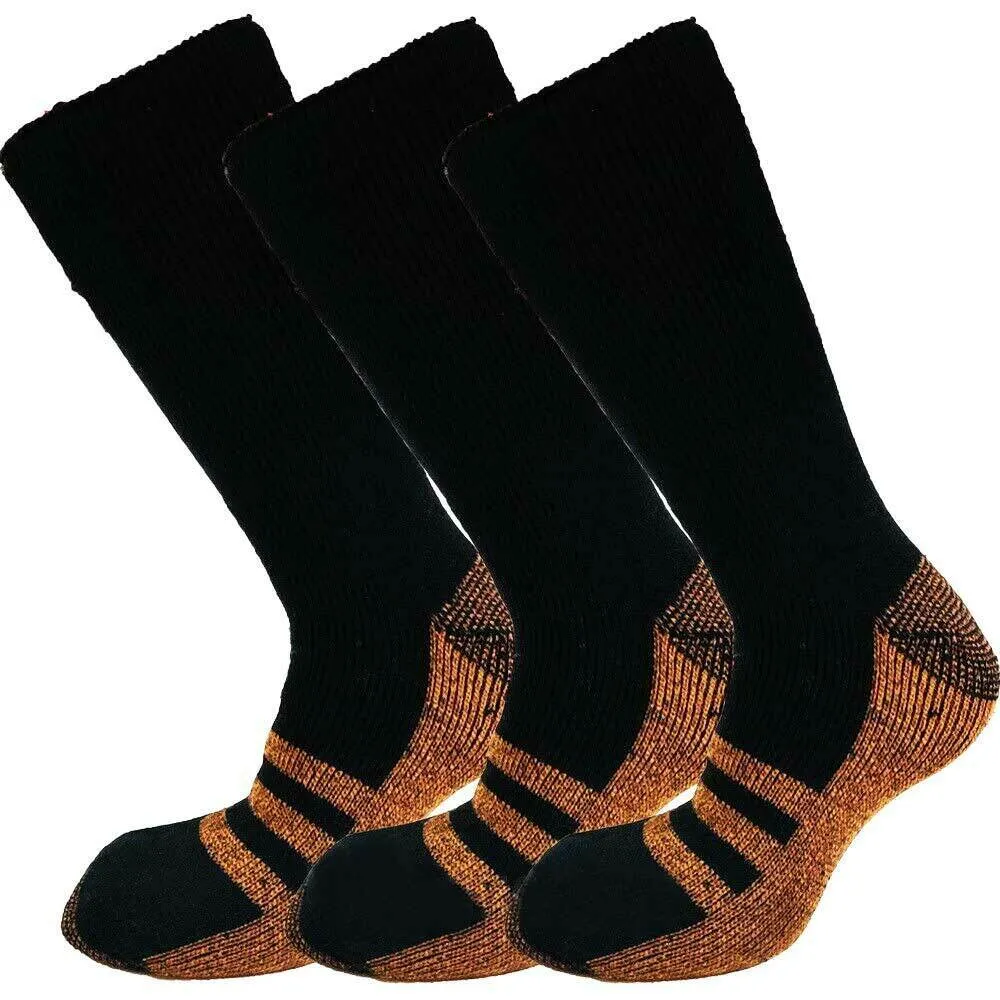 Goldstar Heated Copper Socks Black Athletic Relief Size: 9-15 (2 Pack)