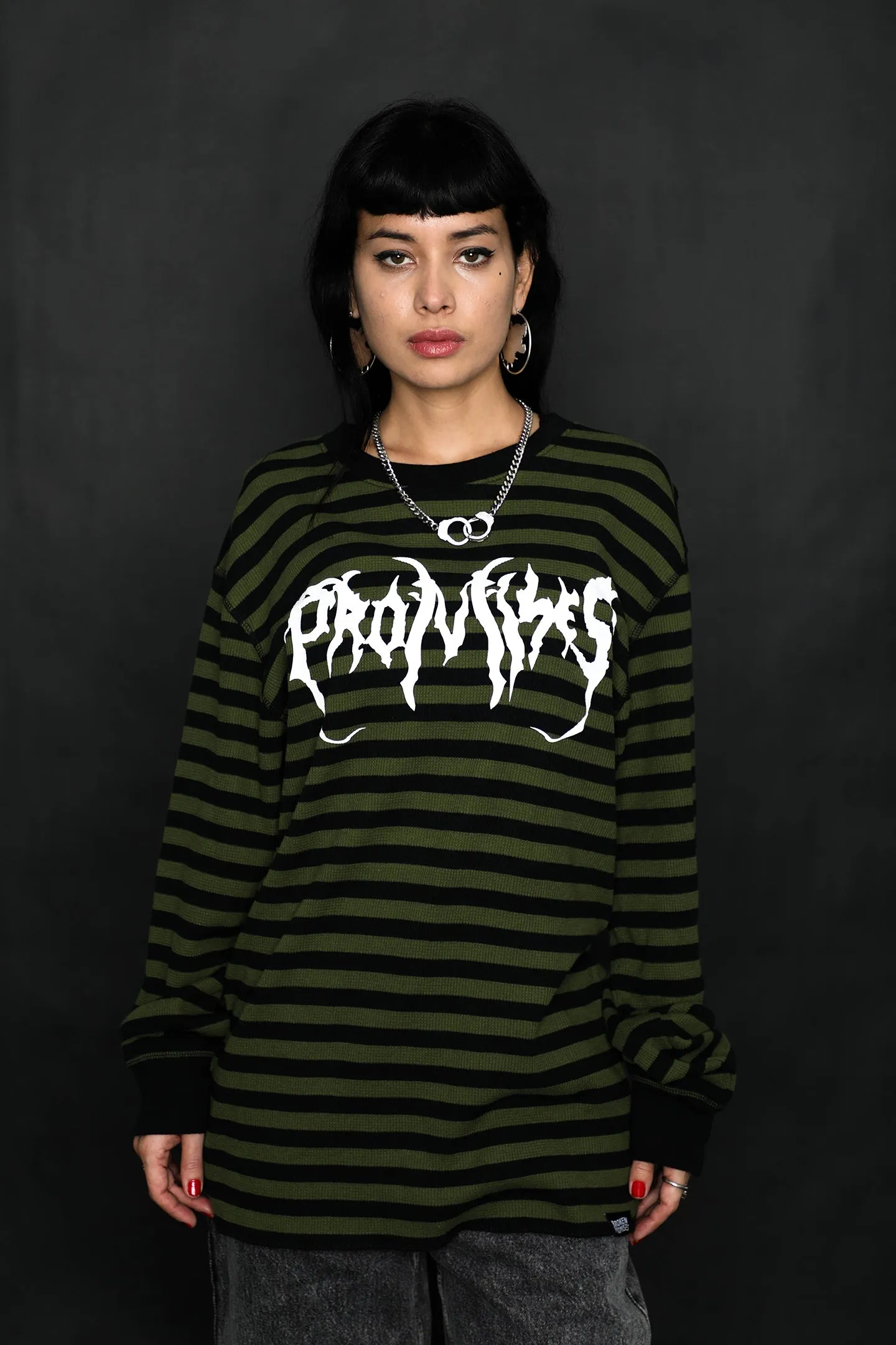 Graveyard Striped Thermal L/S Army