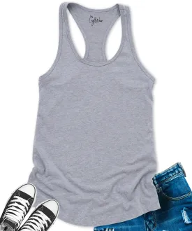 GyftWear Everyday Women's Heather Grey Racerback Tank Top