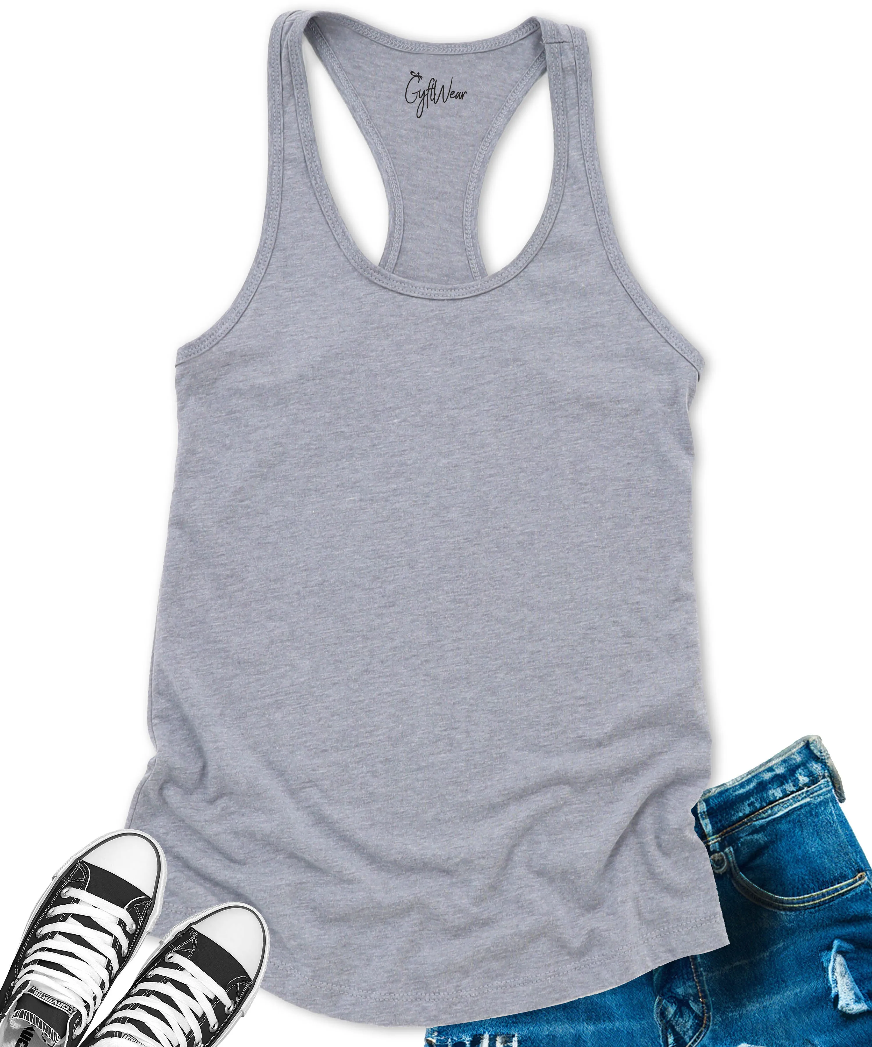 GyftWear Everyday Women's Heather Grey Racerback Tank Top