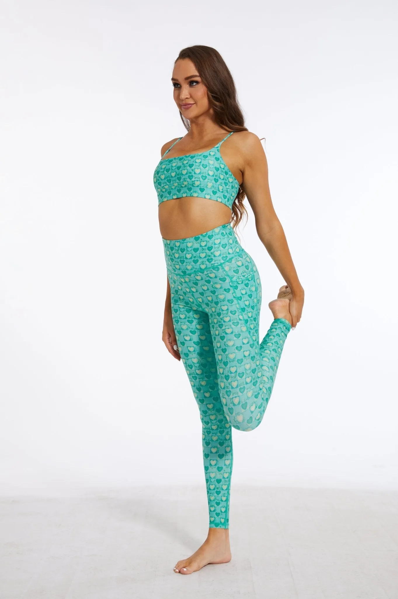 Harmony High-waisted Leggings with Pockets - Green