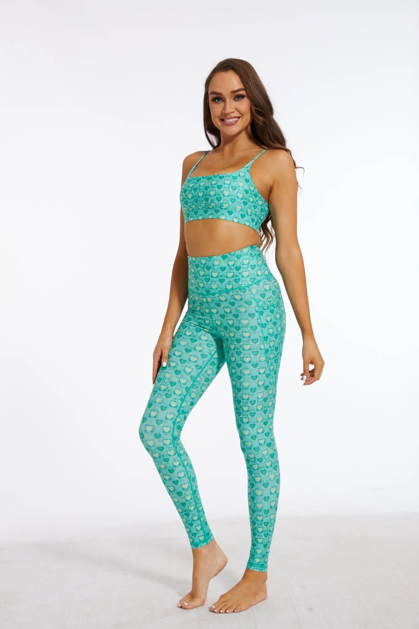 Harmony High-waisted Leggings with Pockets - Green