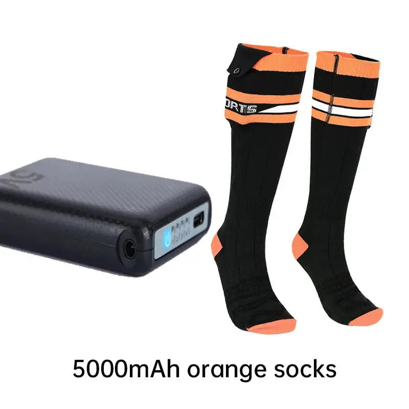 Heated Socks APP Remote Control 6000/5000mAh Rechargeable Battery Winter Thermal Electric Heating Thick Stockings 3 Gears