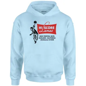 Hi Score Lanes - Oakland, CA - Vintage Bowling Alley - Unisex Hoodie