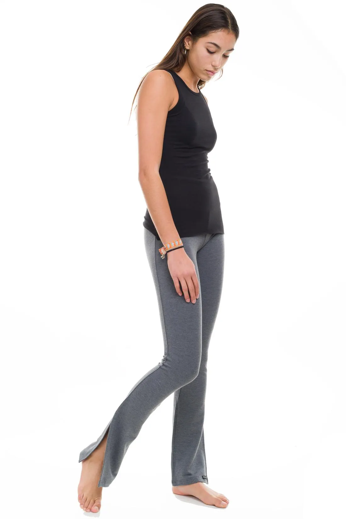 High Waist Flare Legging with Slits