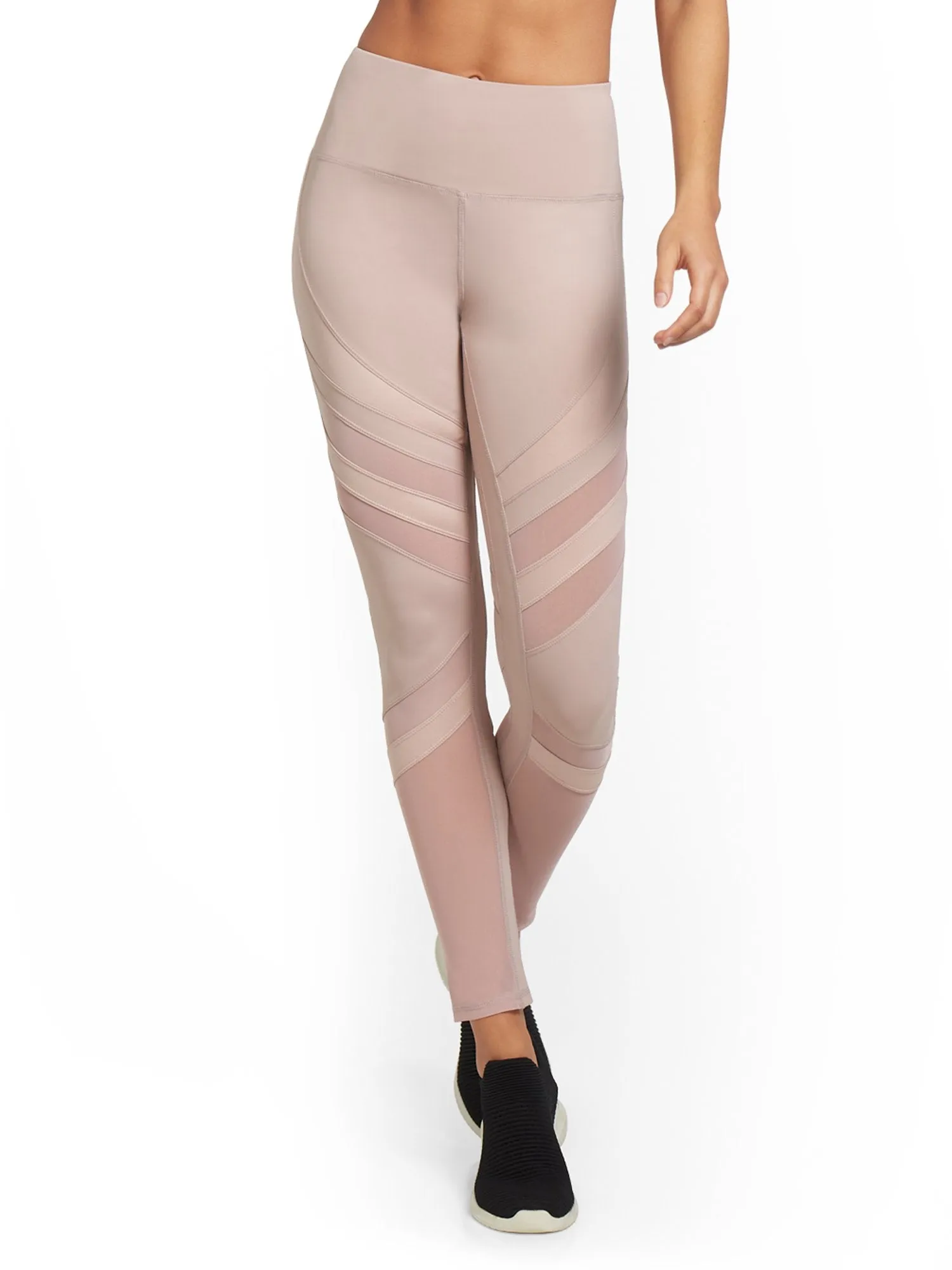 High-Waisted Diagonal Stripe Legging