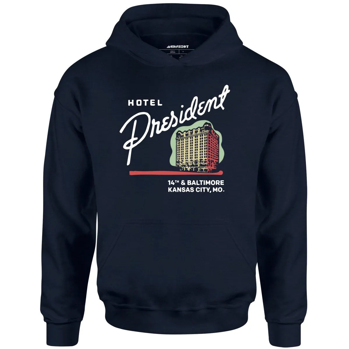 Hotel President - Kansas City, MO - Vintage Hotel - Unisex Hoodie