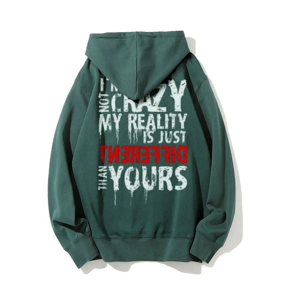 I'm Not Lazy Funny Letter Graphic Pullover With Kangaroo Pocket Hoodies