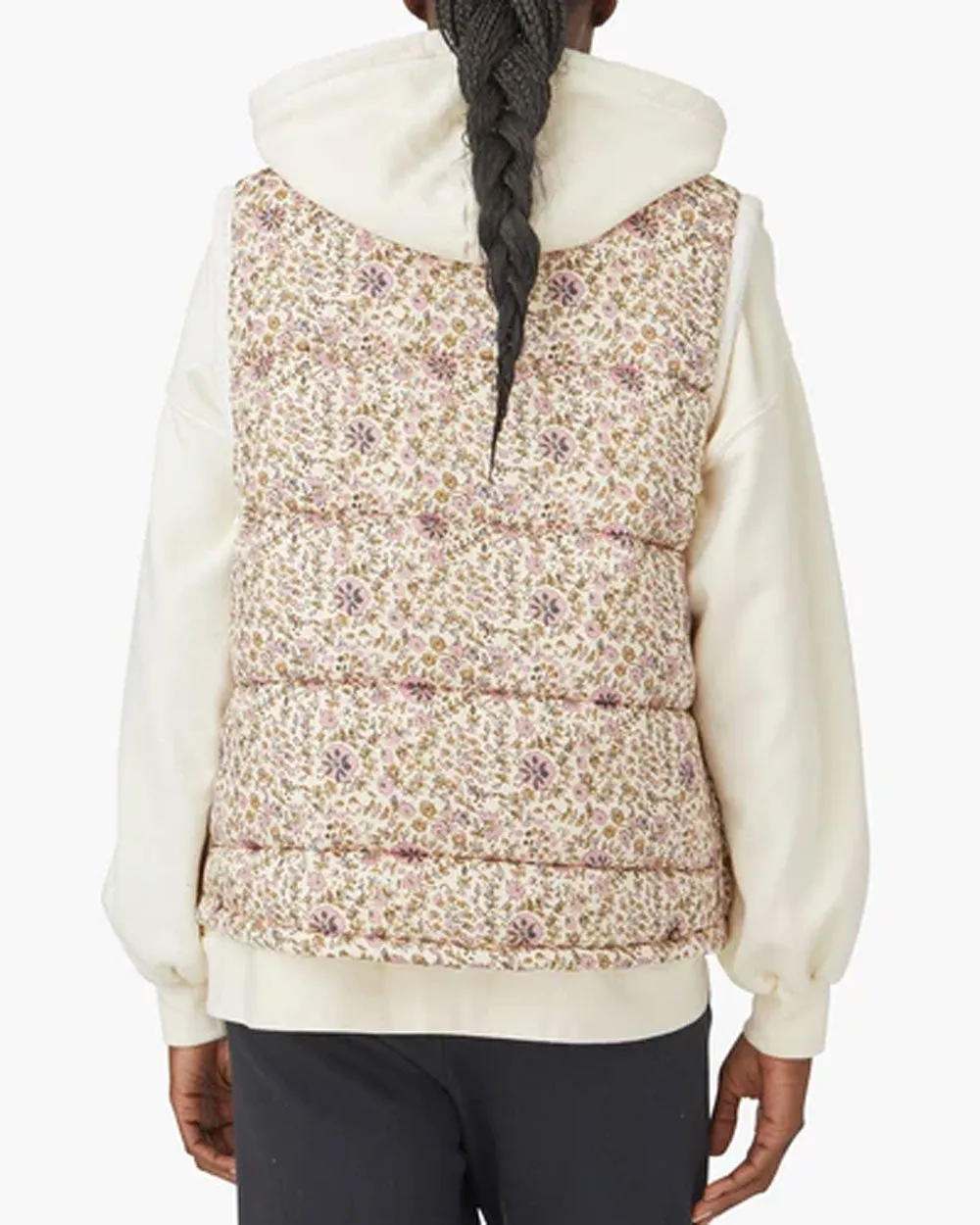 Ivory Vine Reversible Hunter Puffer Vest