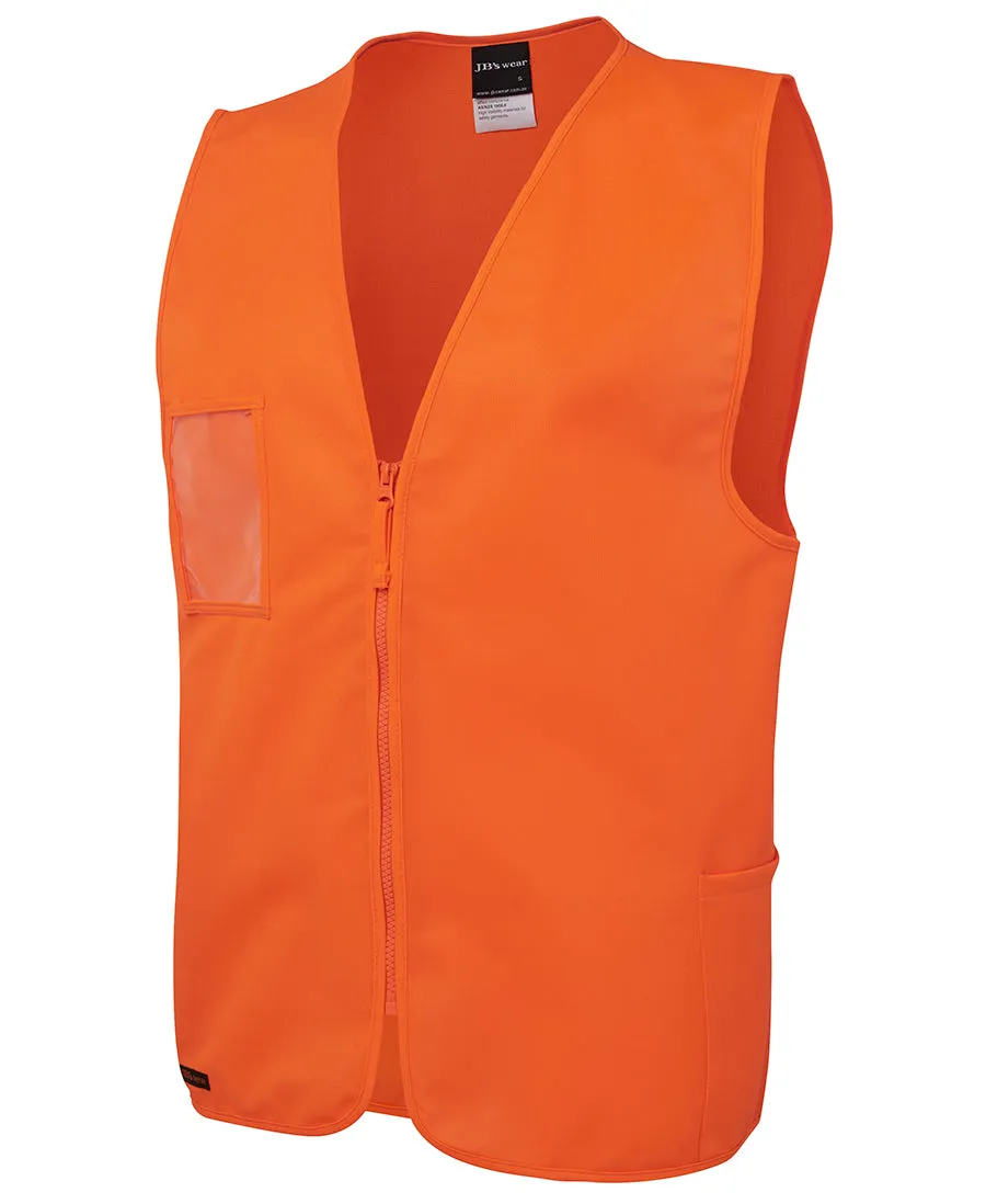 JB's Hi Vis Zip Safety Vest - 6HVSZ