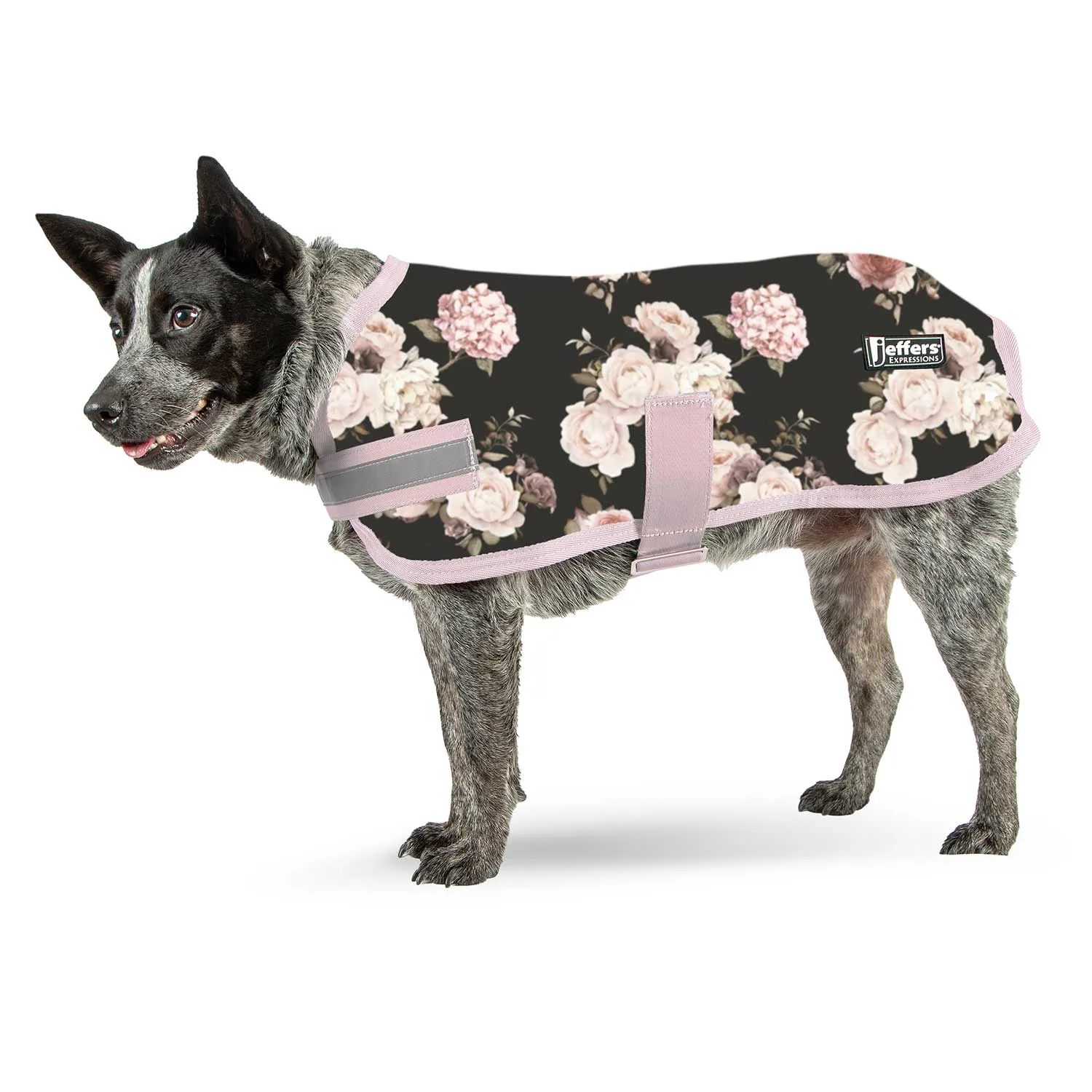 Jeffers Expression Fleece Dog Coat, Rose Garden