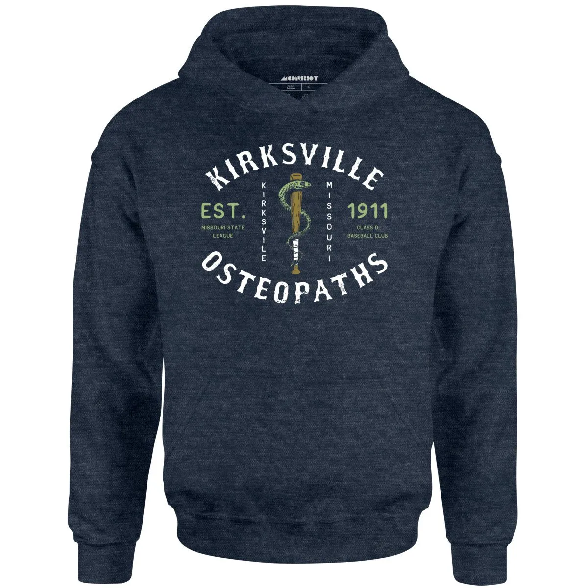 Kirksville Osteopaths - Missouri - Vintage Defunct Baseball Teams - Unisex Hoodie