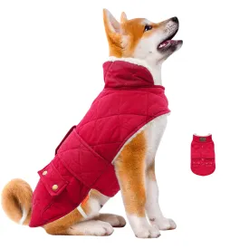 KYEESE WEAR - Coats Warm Dog Jacket Winter Windproof Padded Sherpa