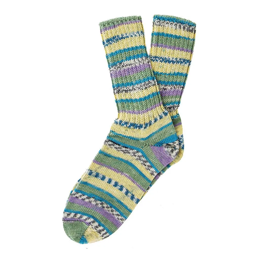 Ladies Gorgeous Green Pattern Designer Irish Wool Country Socks