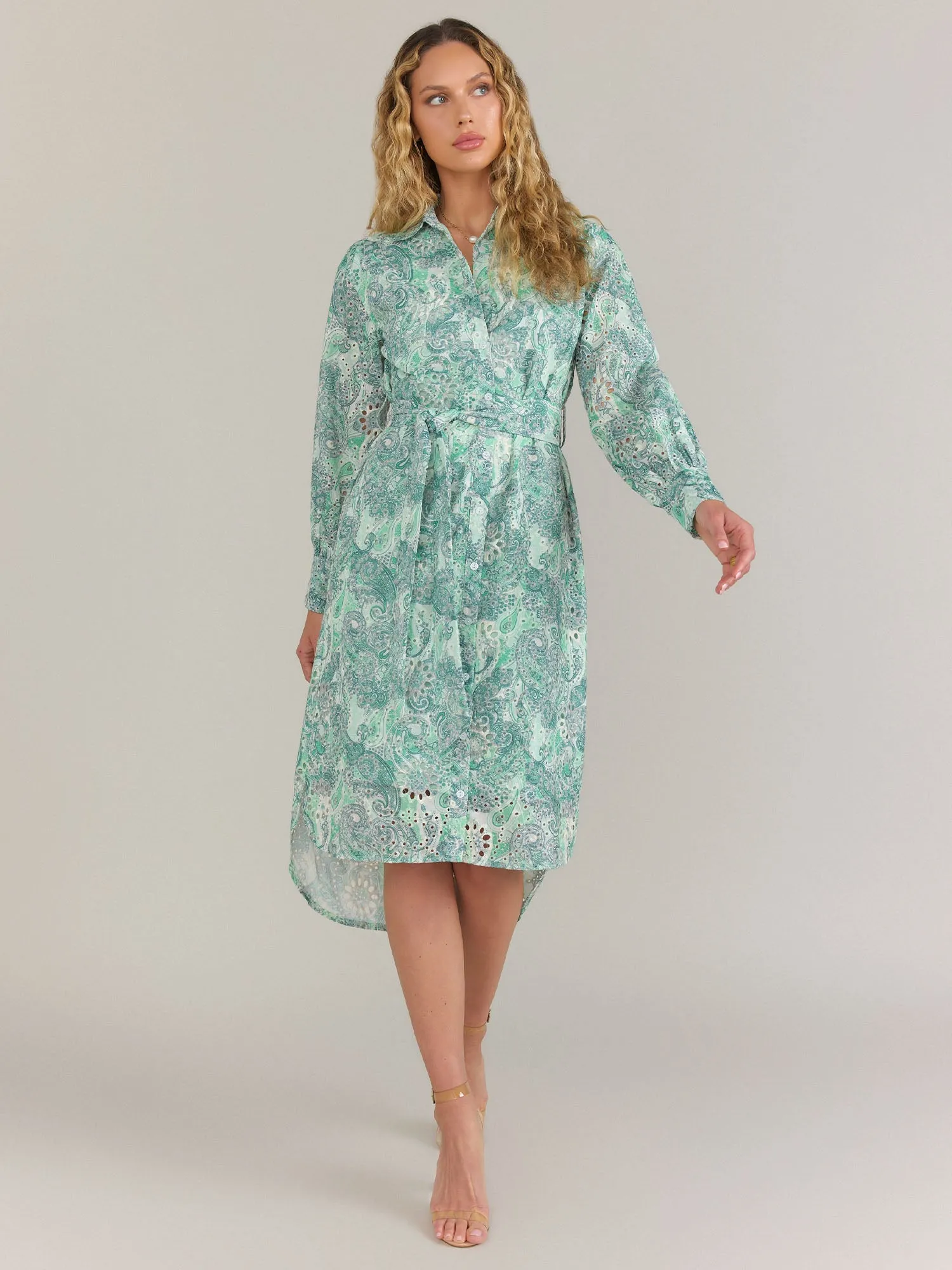 Lena Belted Paisley Shirt Dress - Brands We Love