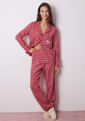 Long Sleeves Masculine Pyjama - Red