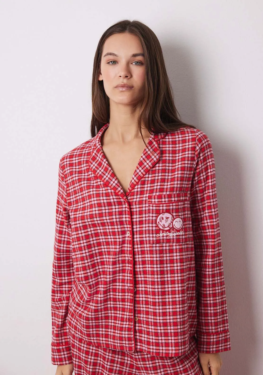 Long Sleeves Masculine Pyjama - Red